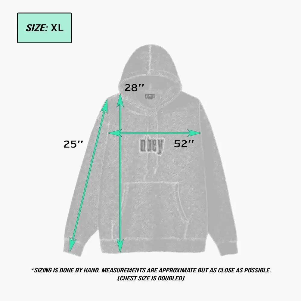 OBEY "Warp" Hooded Pullover Sweater (Lavender | Size XL) - Picture 4 of 4